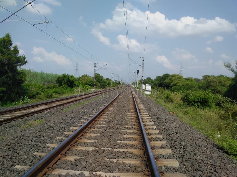 Indian Railway Local Train Track Change. Stock Photo Image of track