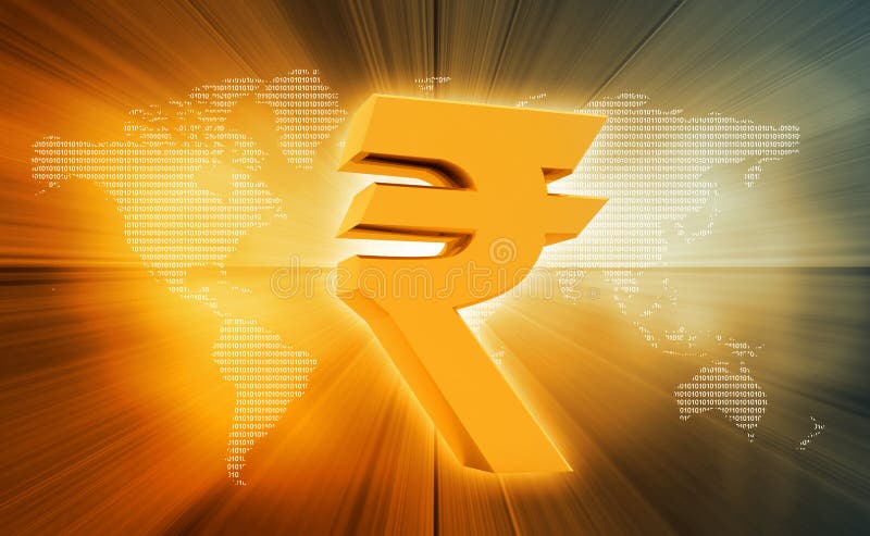 Indian Rupee icon royalty free illustration