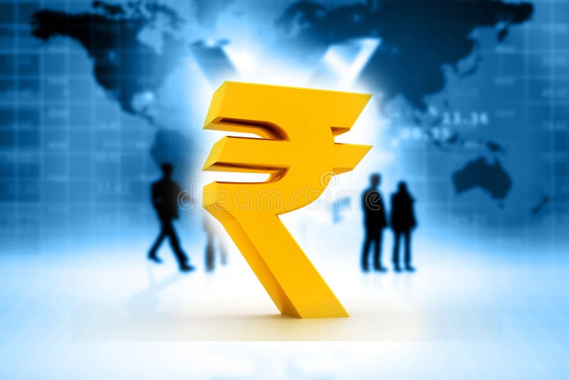 Indian Rupee icon royalty free illustration