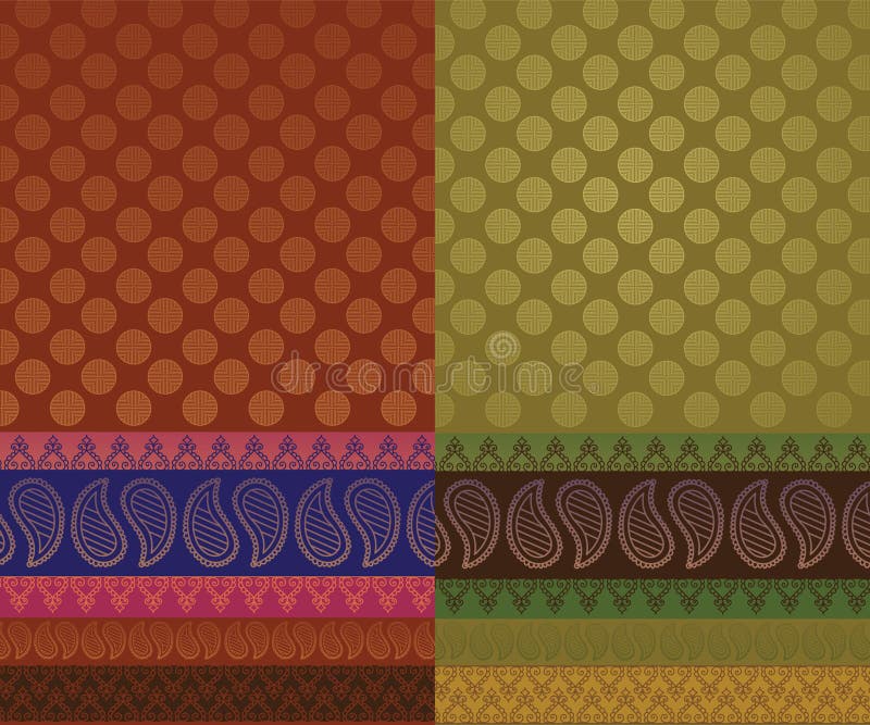 Indian Sari Design royalty free illustration