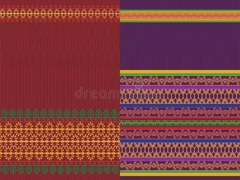 Indian Sari Design stock illustration