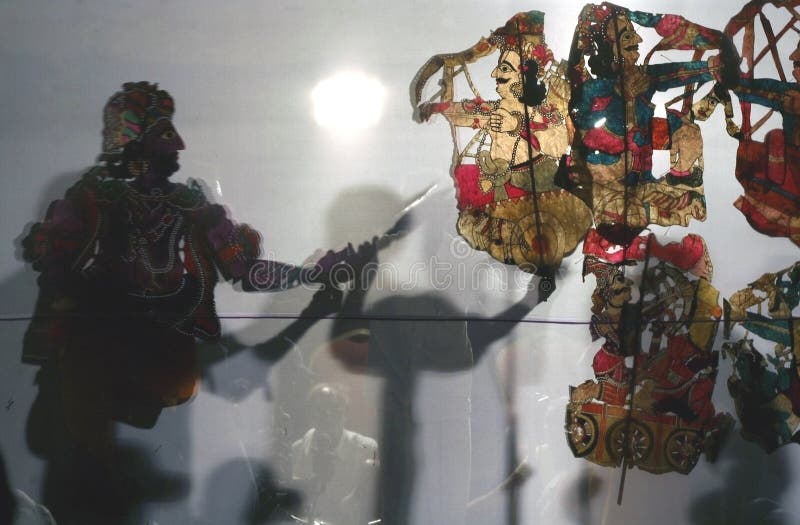 Indian Shadow puppet show stock photo. Image of culture 37348644