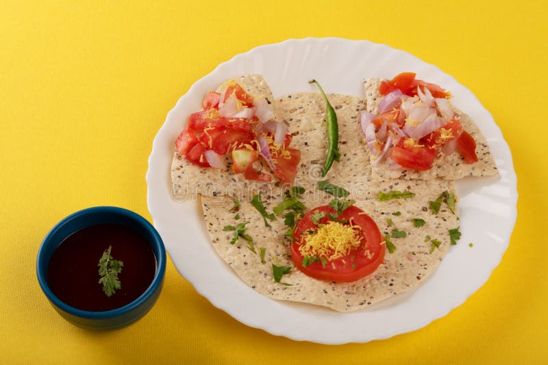 Indian Side Dish Called As Papad Stock Photo Image of decorated, dish