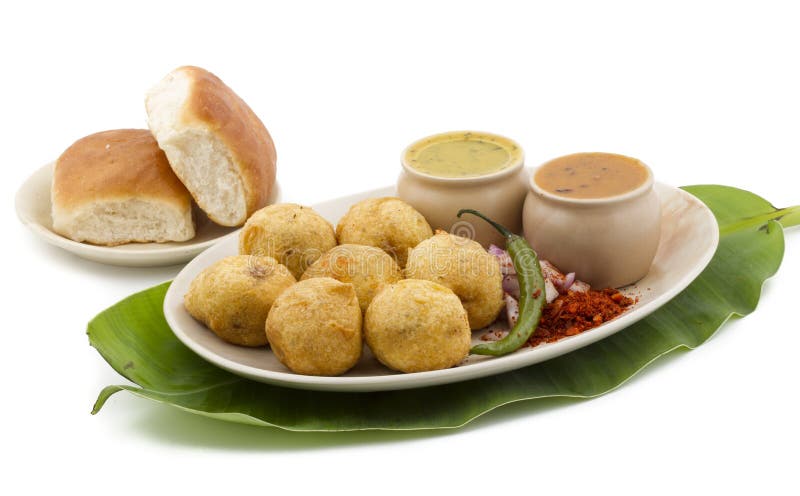 Vada Pav stock photo. Image of delicious, bhajji, eating - 104286598