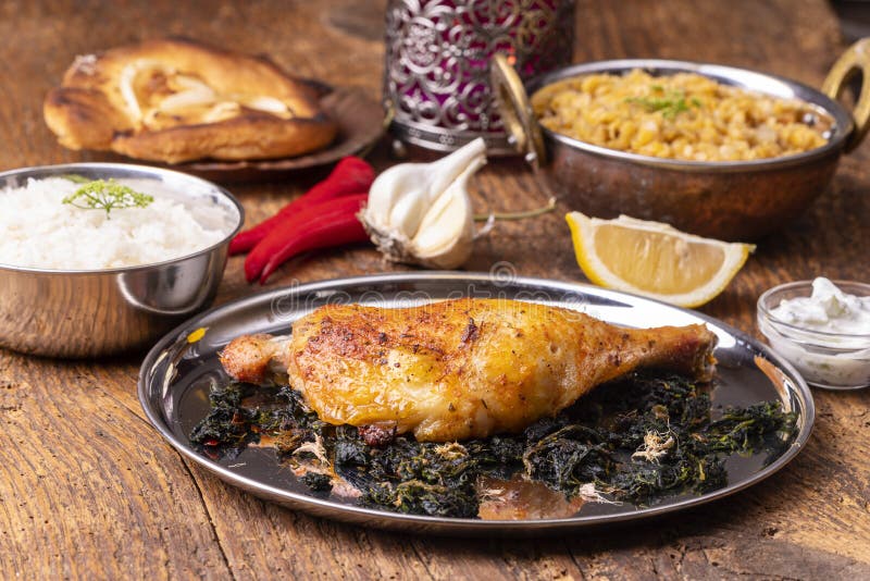 Spinach chicken dish stock photo. Image of paprika, chicken 23100346