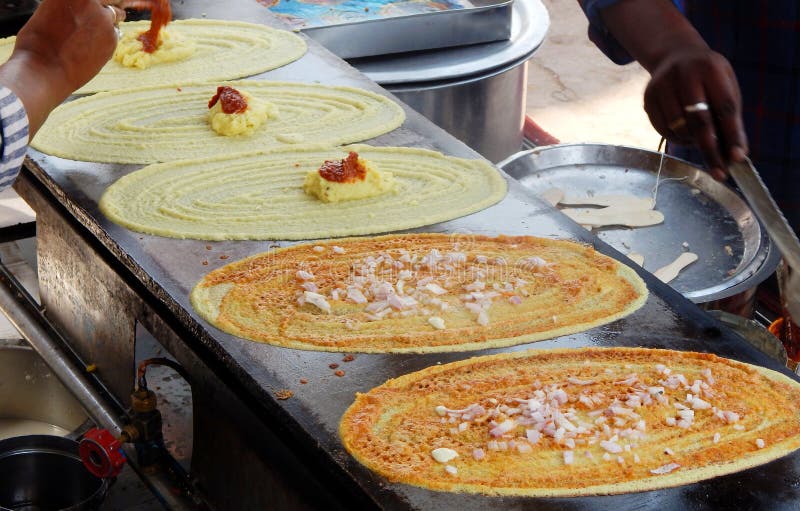 Indian street food popular Dosa