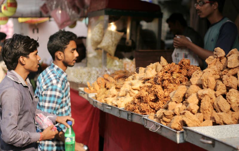 Indian street food vendor editorial photography. Image of oriental