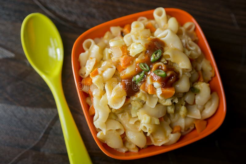 Indian style veg pasta stock image. Image of macaroni - 182702401