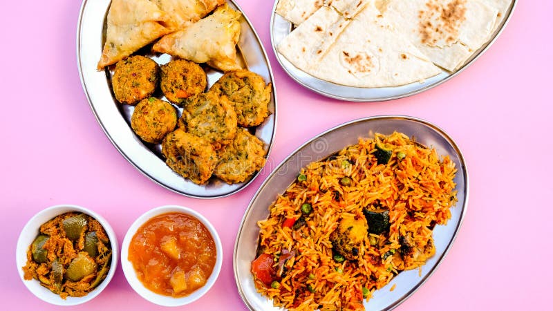 Indian Style Vegetable Biryani Meal Stock Image - Image of away, lunch