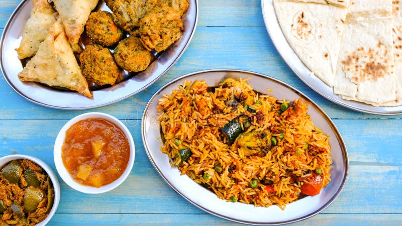 Indian Style Vegetable Biryani Meal Stock Image - Image of looking