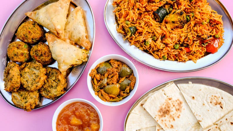 Indian Style Vegetable Biryani Meal Stock Image - Image of asian, space