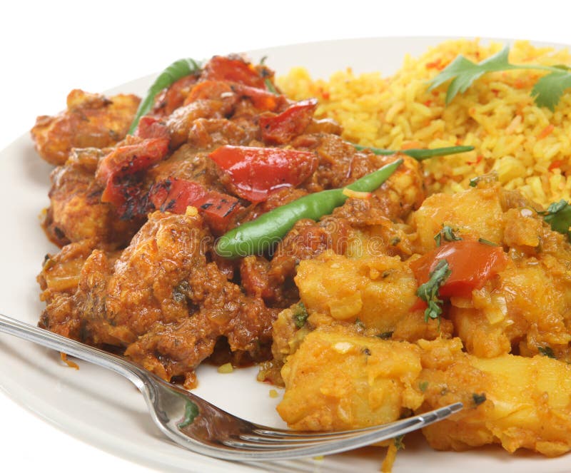 Indian Takeaway Curry Meal stock image. Image of jalfrezi 10352337