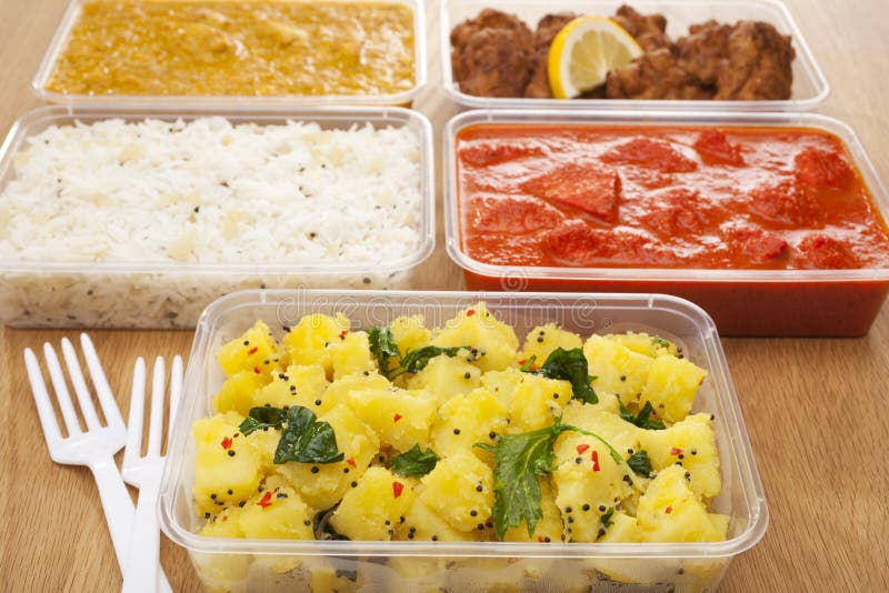 Indian Takeaway Food royalty free stock images Indian Takeaway Food royalty free stock images