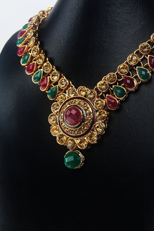 Indian Traditional Gold Necklace Stock Photo Image of gold, bridal 71812532