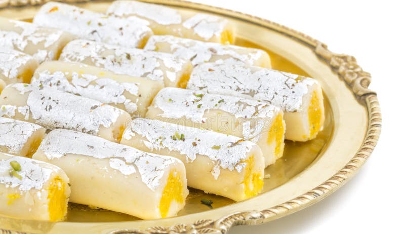 Kaju Roll stock image. Image of diwali, dessert, famous - 105606863
