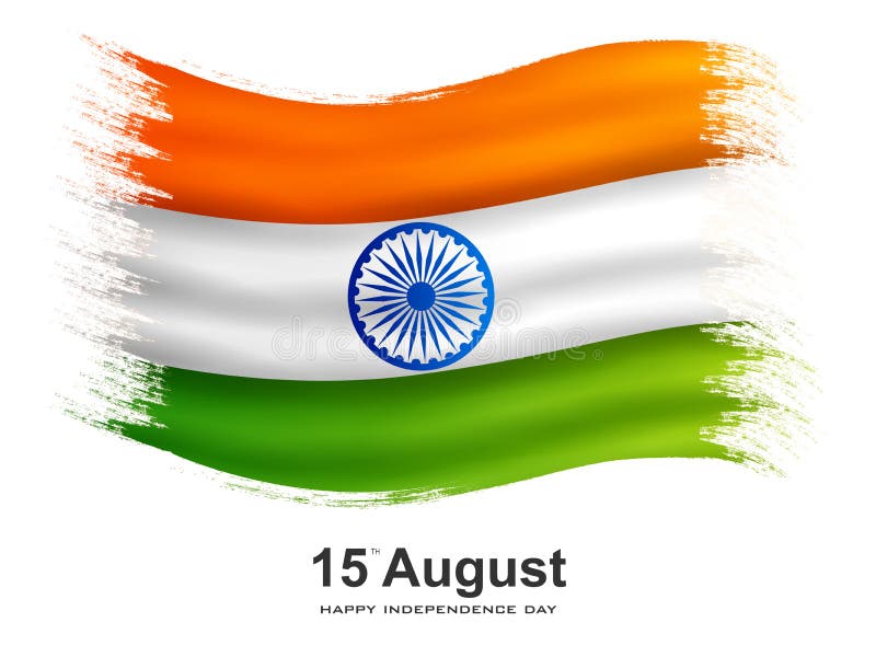 Indian Tricolor Background for 15th August Happy Independence Day of India  Stock Vector - Illustration of national, graphic: 154657580