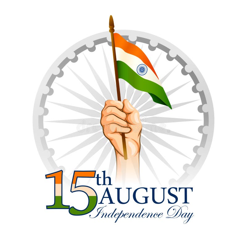 Indian Tricolor Background for 15th August Happy Independence Day of India  Stock Vector - Illustration of peace, hand: 95883452