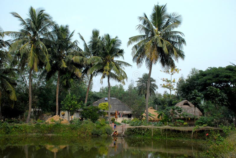 Indian village stock photo