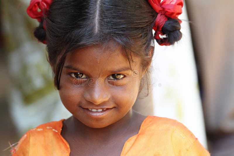 Indian Village Girl stock image. Image of cute, happy - 24583357