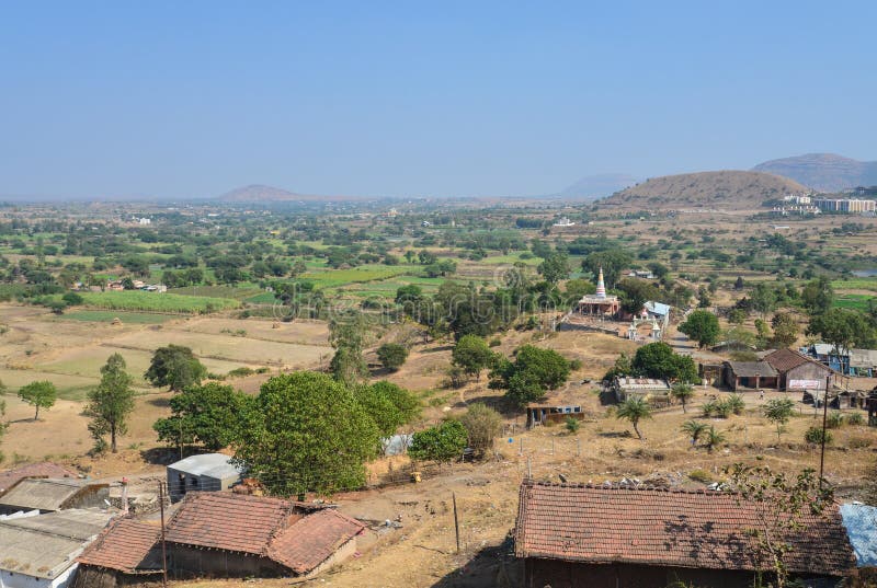 Indian village stock photo