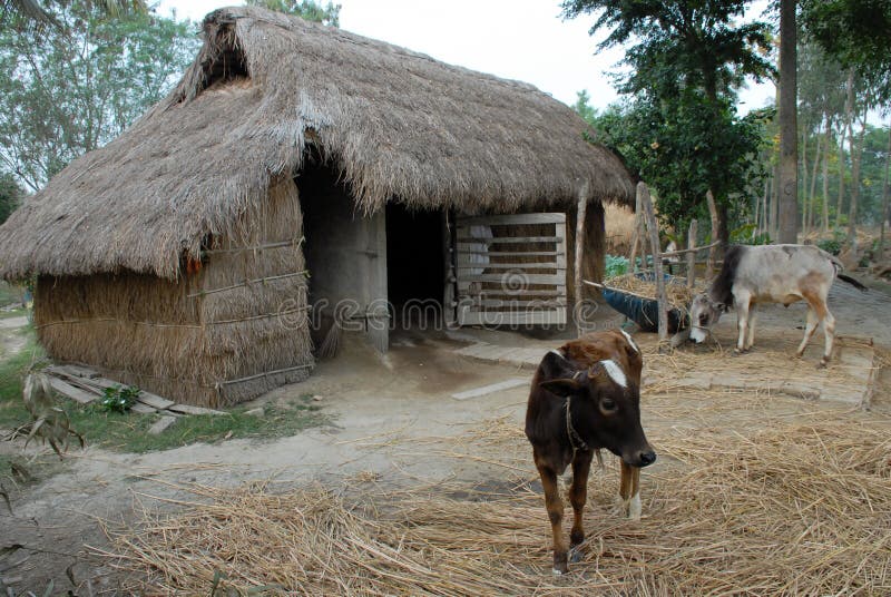 Indian village stock photo