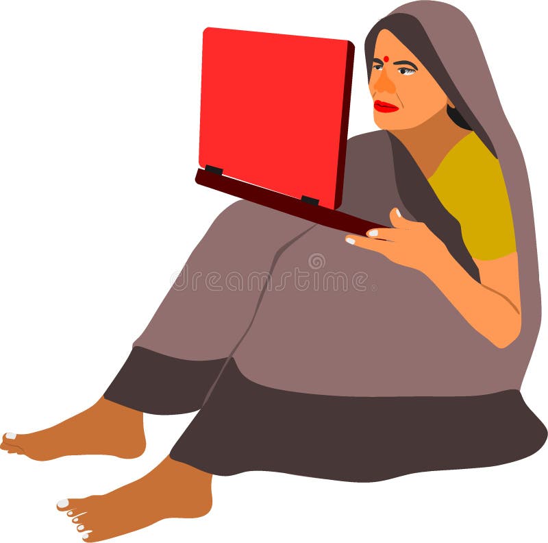 village woman clipart gif