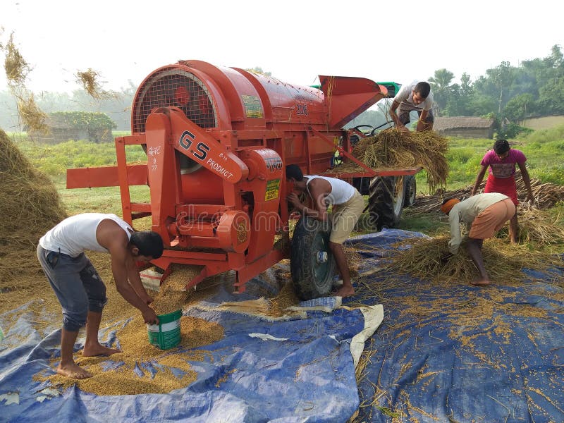 Indian Village worker stock images