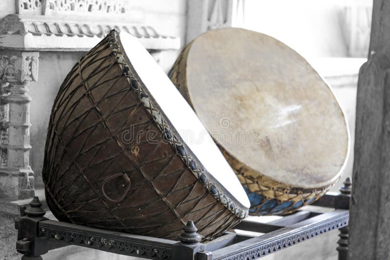Indian Vintage Musical Instrument Nagada Dhol Stock Image - Image of ...