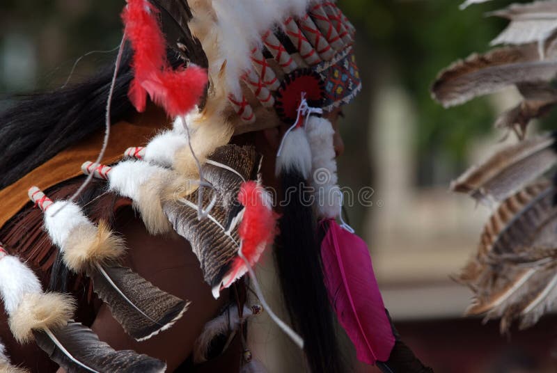 Indian warrior from behind stock images
