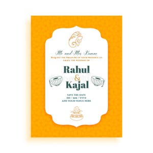 Indian Wedding Event Template Announce Your Sagai In Traditional Style 