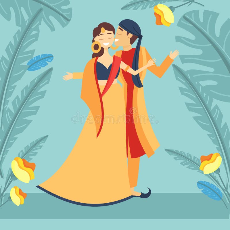 Indian Wedding Couple Stock Illustrations 395 Indian Wedding