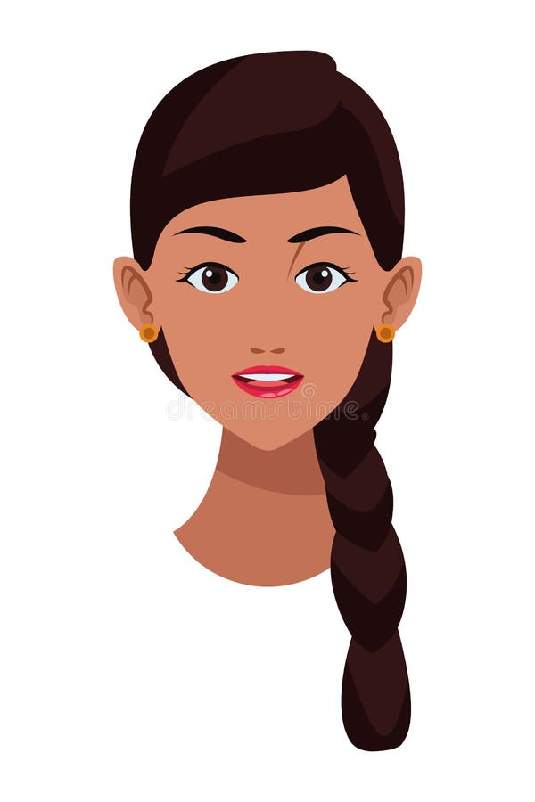 Indian Woman Face Avatar Cartoon Stock Vector - Illustration of india,  design: 150829448
