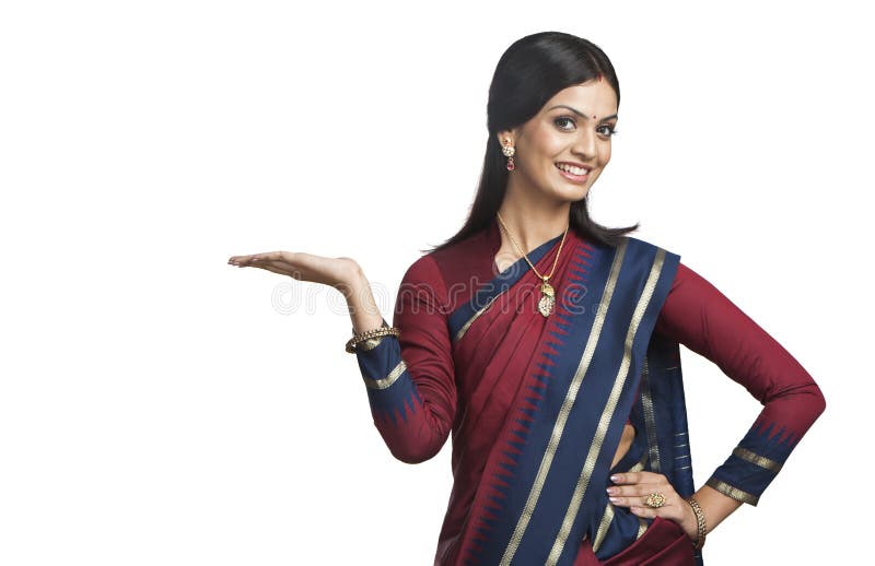 Indian young woman hand on hip posing hi-res stock photography and images -  Alamy