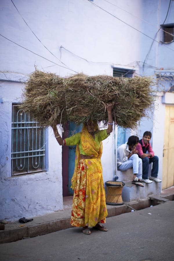 Indian Woman in Sari Washing Clothes in the River Editorial Photo ...