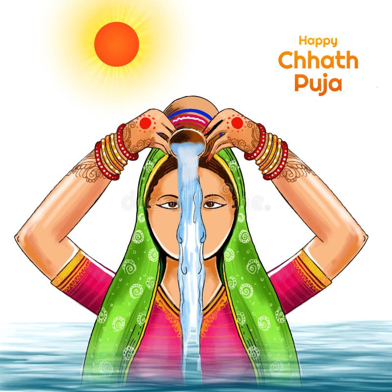 Chhath Puja Drawing / Chhat Puja Drawing Easy / how to draw chath puja  drawing. - YouTube