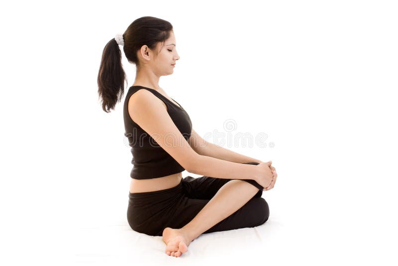 Indian Yoga Girl in black dress