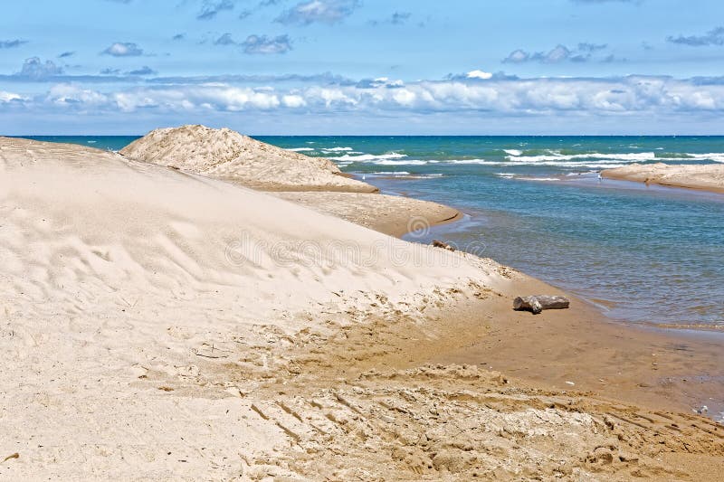 Indiana Sand Dunes op de Oever van Meermichigan ` s