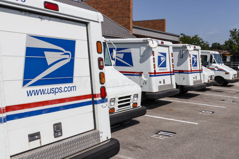 USPS Post Office Mail Trucks. the Post Office is Responsible for