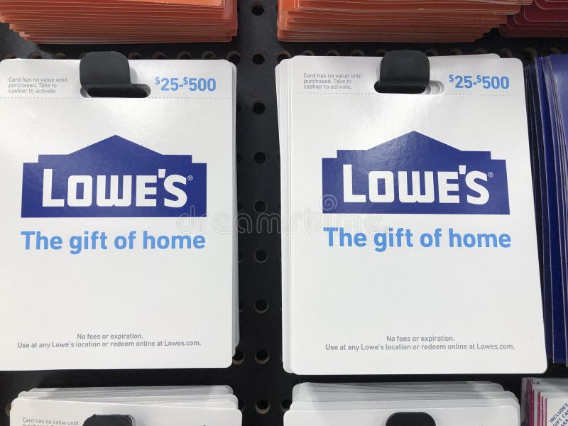 A Lowes Gift Card Rack Ready For A Person To Purchase As The Perfect Gift For A Family Member Or Friend Editorial Stock Photo Image Of Consumer Christmas 165658563