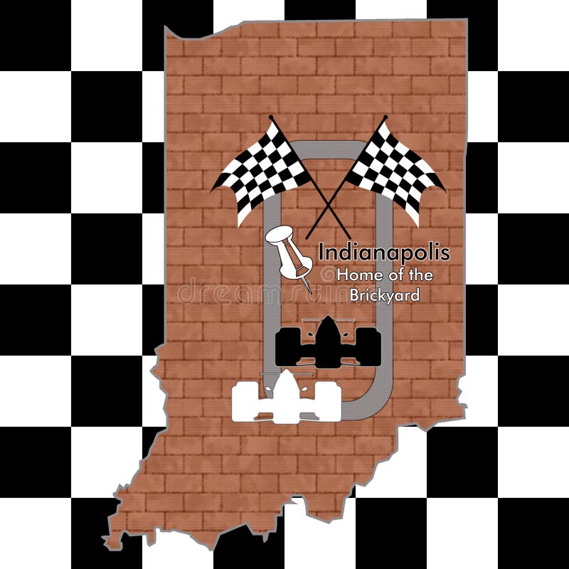 Indianapolis, Indiana (mapa) ilustração stock Indianapolis, Indiana (mapa) ilustração stock