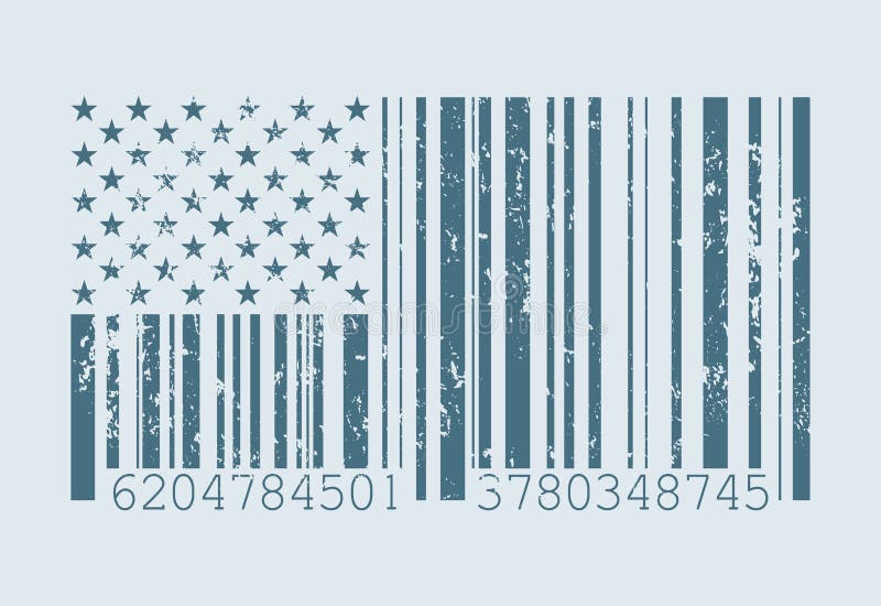 Indicador americano del código de barras stock de ilustración Indicador americano del código de barras stock de ilustración