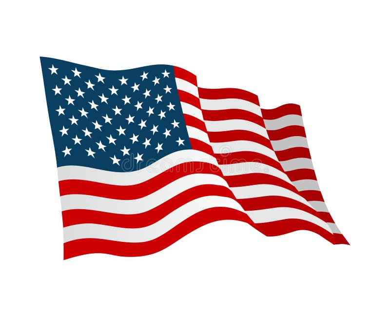 Indicador americano Ejemplo de color plano del vector aislado en blanco stock de ilustración Indicador americano Ejemplo de color plano del vector aislado en blanco stock de ilustración