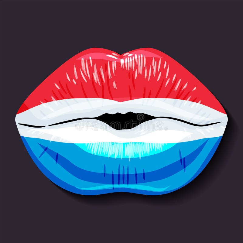 Foreign language school concept. Lips, open mouth, flag of Luxembourg Grand Duchy of Luxembourg. Sovereign states in Europe recognized. Member of the EU European Union. Foreign language school concept. Lips, open mouth, flag of Luxembourg Grand Duchy of Luxembourg. Sovereign states in Europe recognized. Member of the EU European Union