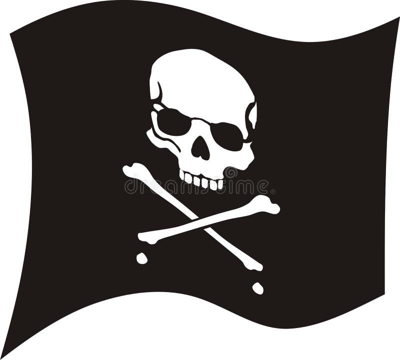 Cráneo Y Pirata De La Bandera Pirata Ilustración del Vector - Ilustración  de asustadizo, saqueador: 69507461