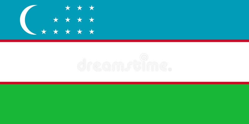 Indicador de Uzbekistan ilustración del vector Indicador de Uzbekistan ilustración del vector