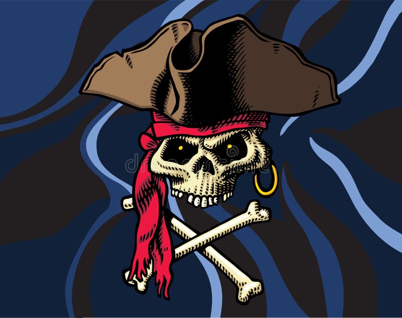 Indicador del cráneo y de los Crossbones stock de ilustración Indicador del cráneo y de los Crossbones stock de ilustración