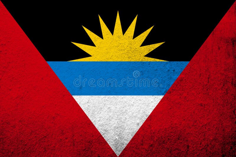 Indicador nacional de Antigua y de Barbuda Fondo del Grunge libre illustration Indicador nacional de Antigua y de Barbuda Fondo del Grunge libre illustration
