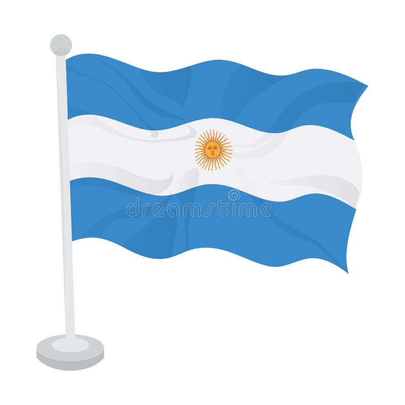 Argentina Mástil De La Bandera Ilustraciones svg, vectoriales, clip art  vectorizado libre de derechos. Image 63214372