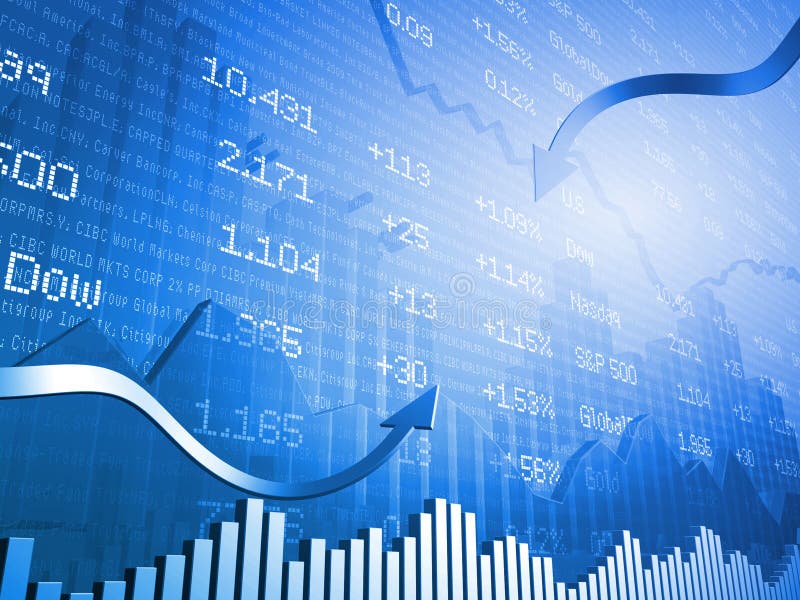 Indicadores conservados em estoque com 3D acima e para baixo setas ilustração stock Indicadores conservados em estoque com 3D acima e para baixo setas ilustração stock