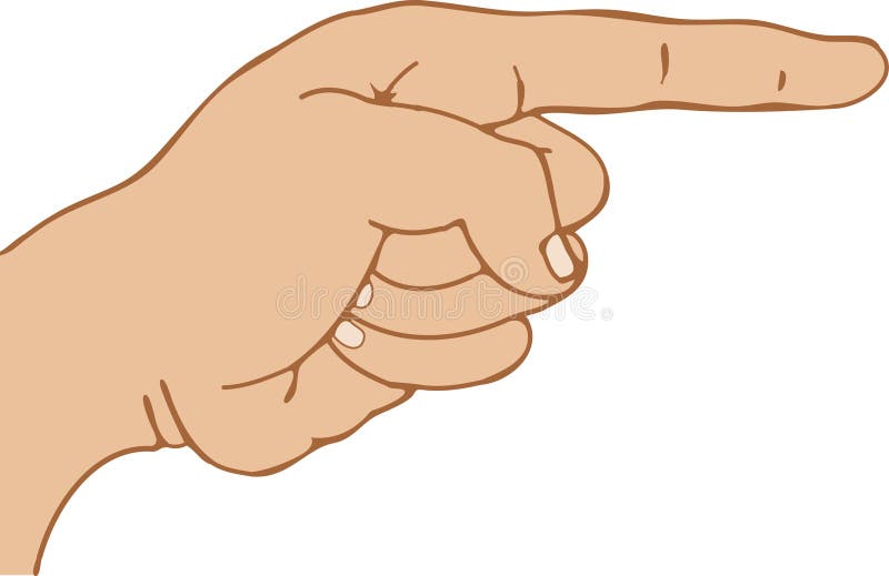 Indicare deget stock illustration